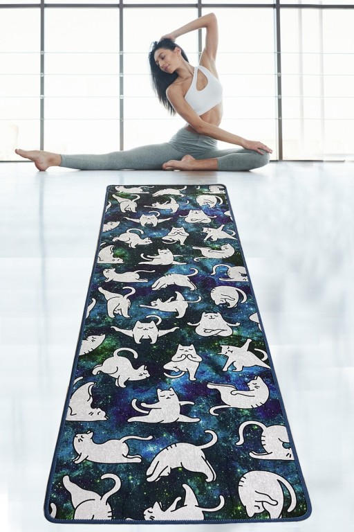 Saltea fitness/yoga/pilates Bitila Djt, Chilai, 60x200 cm, poliester, multicolor
