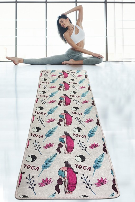 Saltea fitness/yoga/pilates Muhka Djt, Chilai, 60x200 cm, poliester, multicolor