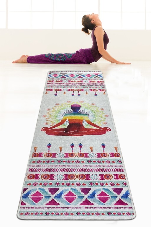 Saltea fitness/yoga/pilates Natara Djt, Chilai, 60x200 cm, poliester, multicolor