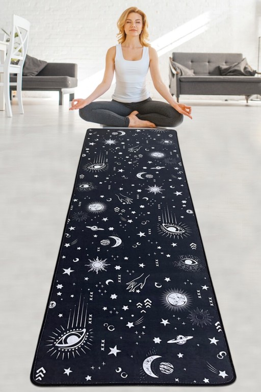 Saltea fitness/yoga/pilates Star Map Djt, Chilai, 60x200 cm, poliester, multicolor