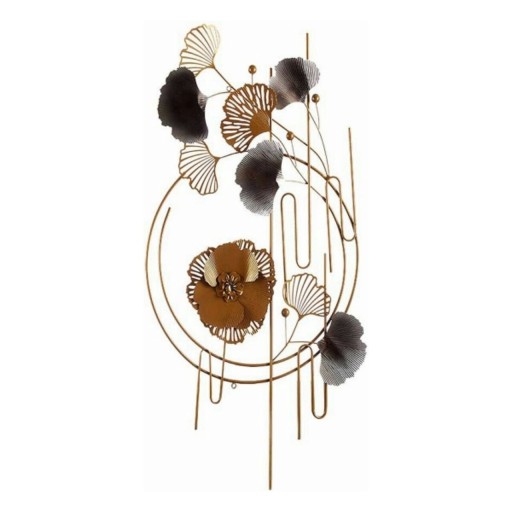 Decoratiune de perete Abstract Flowers, Gift Decor, 63 x 121 cm, metal