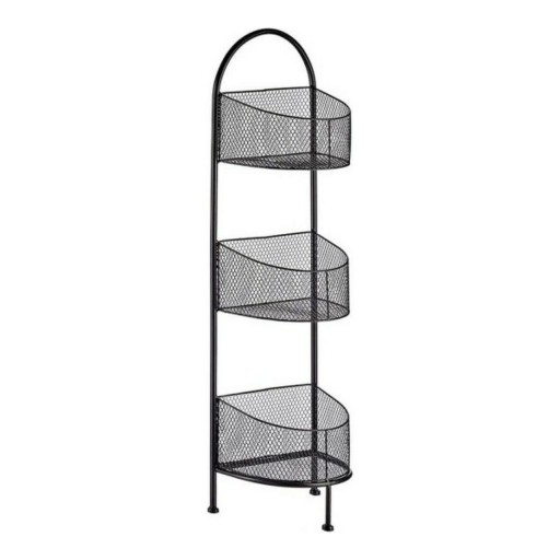 Etajera Madison, Gift Decor, 28.5 x 21.2 x 97 cm, metal, negru
