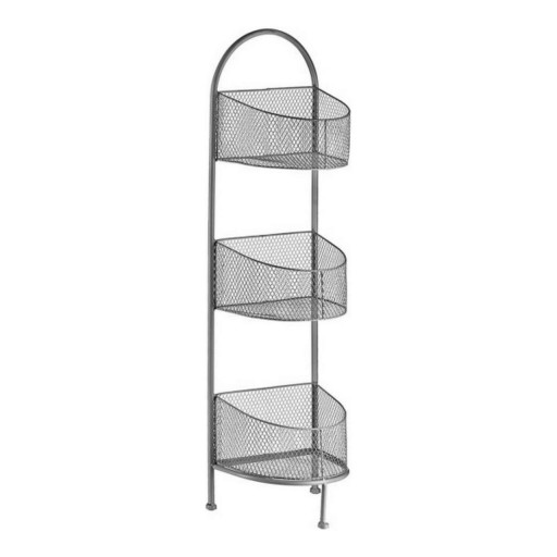 Etajera Madison, Gift Decor, 28.5 x 21.2 x 97 cm, metal, argintiu