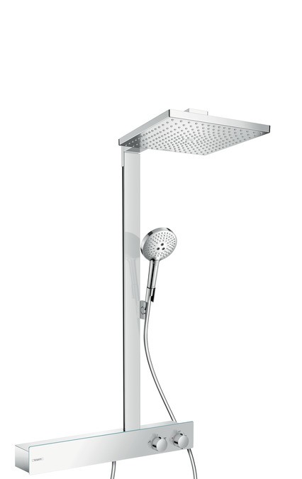 Coloana de dus Hansgrohe Raindance Select E 300 cu baterie Shower Tablet 600 crom