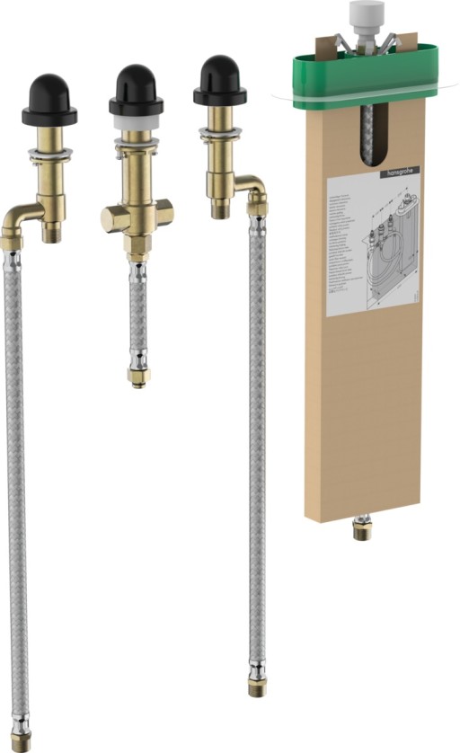 Set baza ingropat simplu Hansgrohe pentru baterii cu 4 elemente si sBox