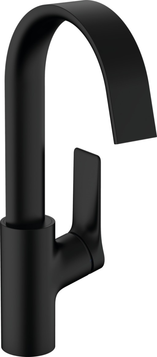 Baterie lavoar Hansgrohe Vivenis 210 cu pipa rotativa ventil pop-up negru mat