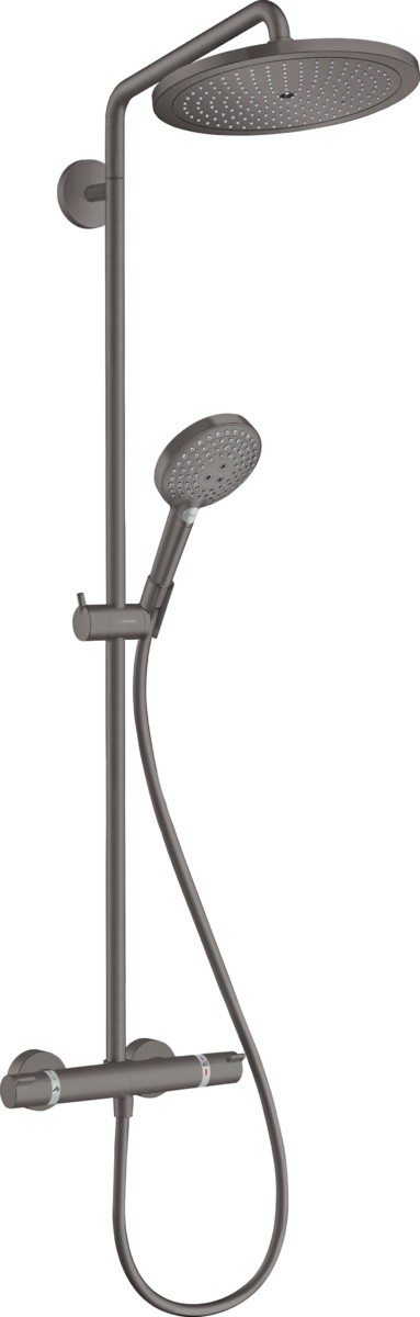 Coloana de dus Hansgrohe Croma Select S 280 1jet cu baterie termostatata crom negru periat