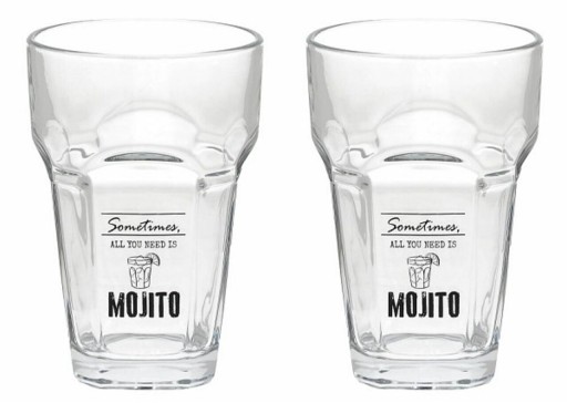Set 2 pahare pentru mojito, Tognana, Let's party, 400 ml, sticla, transparent