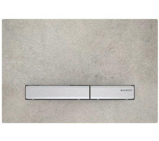 Clapeta actionare Geberit Sigma50 aspect beton - detalii crom