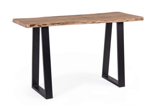 Consola Artur, Bizzotto, 130 x 45 x 76 cm, lemn de salcam/otel