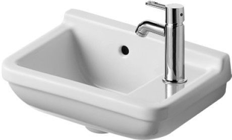 Lavoar asimetric Duravit Starck 3 orientare dreapta alb