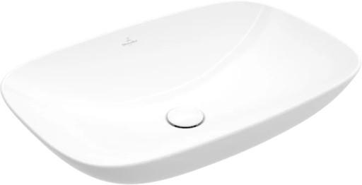 Lavoar rectangular tip bol Villeroy&Boch Loop&Friends 62x42cm cu preaplin material TitanCeram montare pe blat