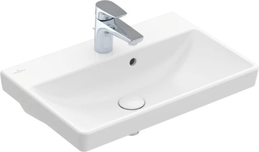 Lavoar Villeroy & Boch Avento Compact 55x37cm cu preaplin alb Alpin