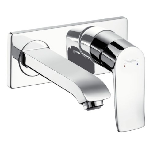 Baterie lavoar Hansgrohe Metris 165 de perete montaj incastrat necesita corp ingropat