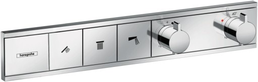 Baterie cada - dus termostatata Hansgrohe RainSelect cu 3 functii montaj incastrat necesita corp ingropat crom