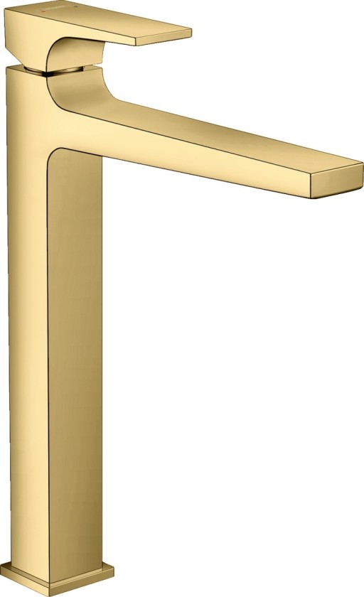 Baterie lavoar Hansgrohe Metropol 260 ventil push-open pentru lavoar tip bol gold optic lustruit