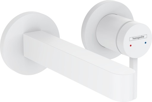 Baterie lavoar Hansgrohe Finoris cu pipa 168mm montaj incastrat necesita corp ingropat alb mat