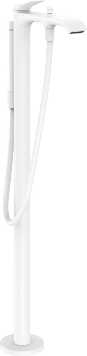 Baterie cada cu montaj pe pardoseala Hansgrohe Vivenis necesita corp ingropat alb mat