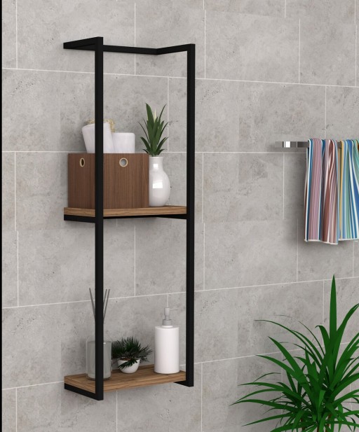 Raft de perete, Asse Home, Halo, 30x90x15 cm, Maro