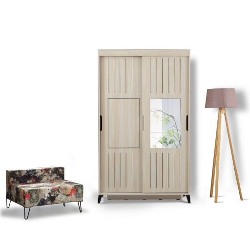 Dulap pentru haine, Comforty, Pasific Home Fuga, 120x216x60 cm, Stejar