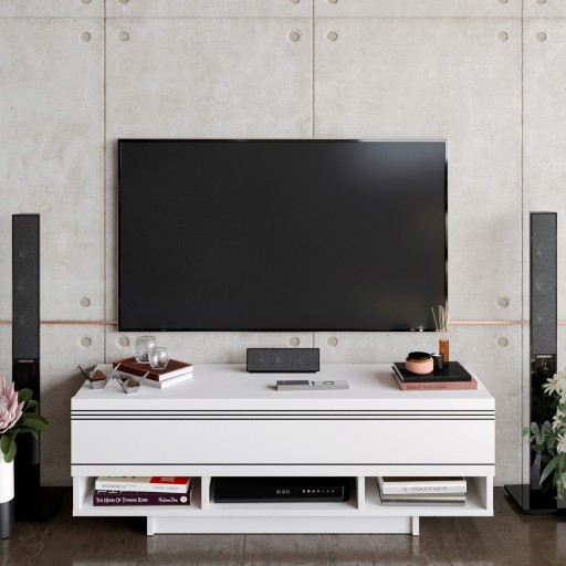 Comoda TV, Decorotika, Celestia, 120x36.8x40 cm, Alb
