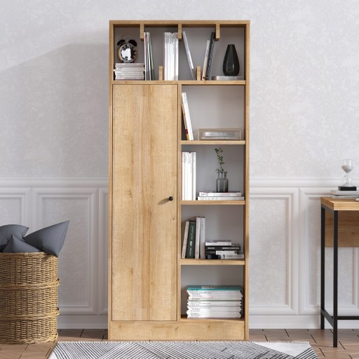 Corp biblioteca, Elegance, Jemma, 60x30x170 cm, Stejar
