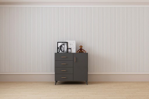 Dulap, Glenevis, Lavinia 005, 90x78x45 cm, Antracit