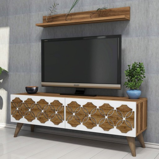 Comoda TV, Hommy Craft, Nisan, 90x14x14.6 cm, Maro