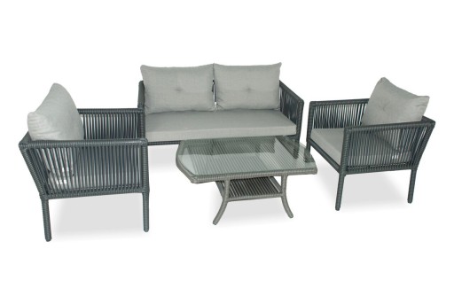 Set mobilier de gradina, Jumilla, Shangai 38, Gri