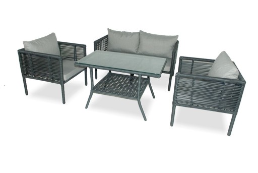 Set mobilier de gradina, Jumilla, Newyork 130, Gri