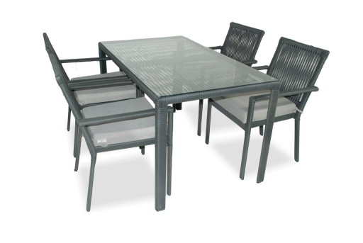 Set mobilier de gradina, Jumilla, Leros 140, Gri