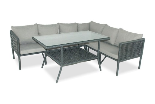 Set mobilier de gradina, Jumilla, Newyork Corner, Gri