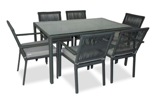 Set mobilier de gradina, Jumilla, Leros 150, Gri