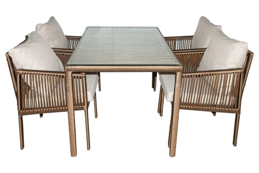 Set mobilier de gradina, Jumilla, Otto 4, Maro inchis