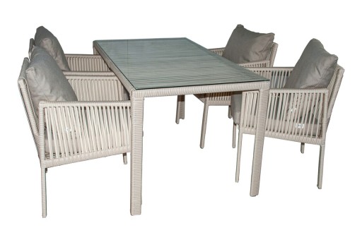 Set mobilier de gradina, Jumilla, Otto 4, Maro deschis