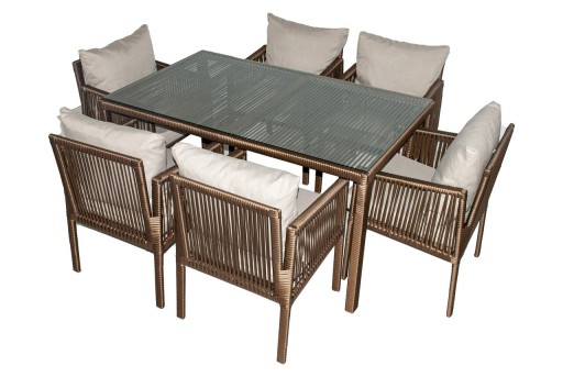 Set mobilier de gradina, Jumilla, Otto 6, Maro inchis