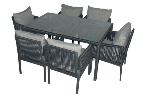 Set mobilier de gradina, Jumilla, Otto 6, Gri