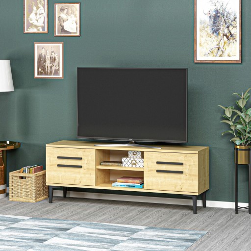 Comoda TV, Olivia, View, 120x48.2x29.6 cm, PAL, Maro