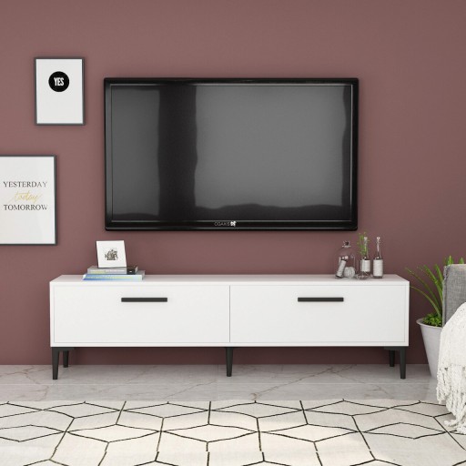 Comoda TV, Olivia, Inel, 150x45x29.6 cm, PAL , Alb