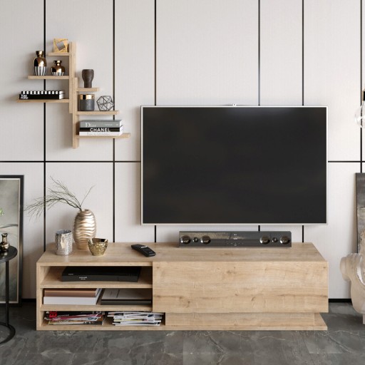 Comoda TV, Retricy, Linda, 150x36.8x36 cm, PAL, Maro
