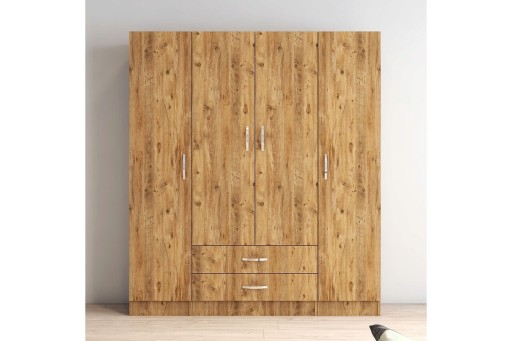 Dulap pentru haine, Tanmob, GRD0602, 160x181.8x46.5 cm, PAL , Maro