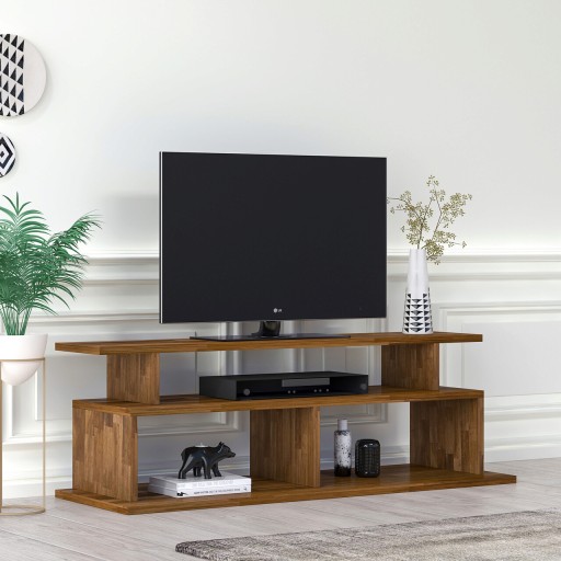 Comoda TV, Woodface, Ella, 110x40x40 cm, Lemn, Maro