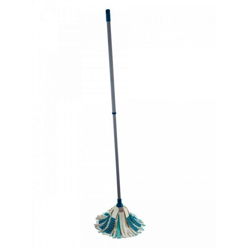 Mop clasic, Leifheit, 3 in 1, cu maner telescopic, plastic/microfibra, gri/turcoaz