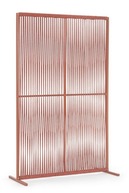 Paravan despartitor pentru gradina/terasa Paxson, Bizzotto, 120 x 30 x 180 cm, aluminiu/tesatura olefin, maro sierra