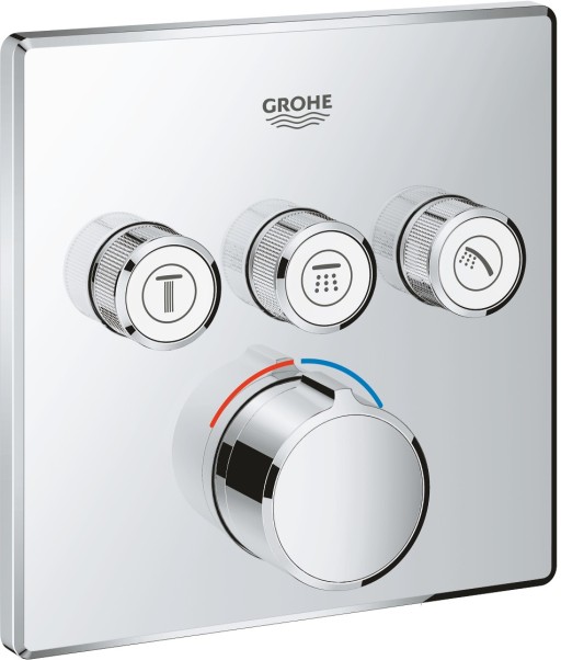 Baterie cada - dus Grohe SmartControl cu 3 functii montaj incastrat necesita corp ingropat crom