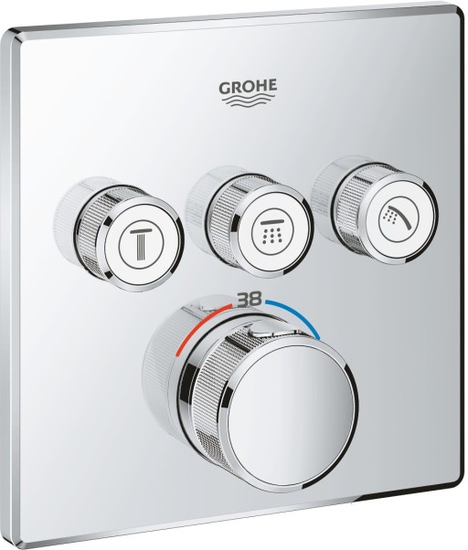 Baterie cada - dus termostatata Grohe Grohtherm SmartControl cu montaj incastrat necesita corp ingropat crom