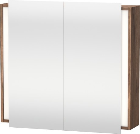 Dulap cu oglinda si iluminare Duravit Ketho 80x75cm nuc