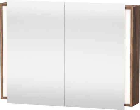 Dulap cu oglinda si iluminare Duravit Ketho 100x75cm nuc