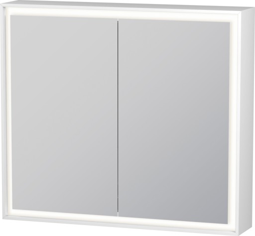 Dulap cu oglinda Duravit L-Cube 800 cu iluminare LED si 2 rafturi sticla
