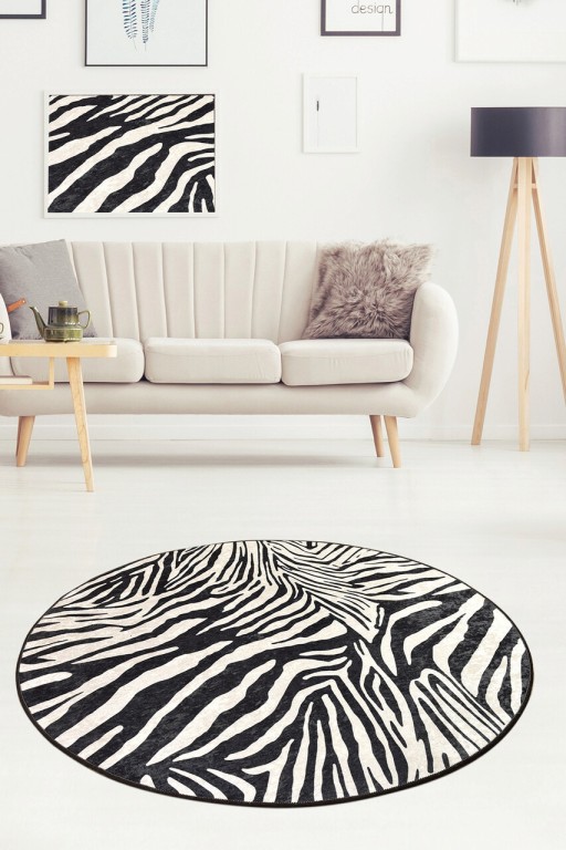 Covor, Zebra , 50% catifea/50% poliester, Multicolor